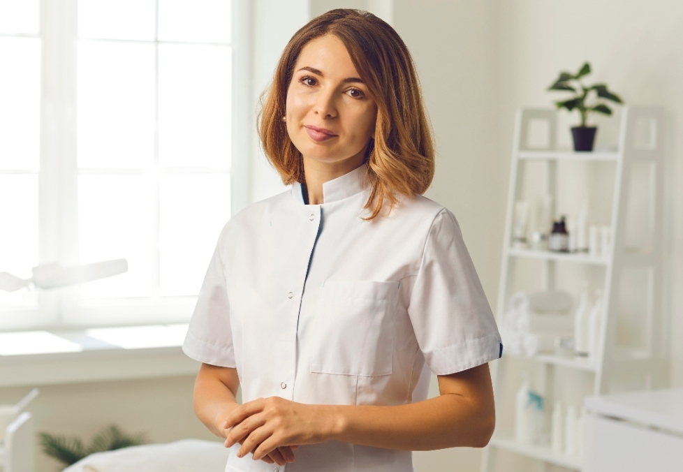 Cosmetologist in an aesthetic clinic Cosmetologist in an aesthetic clinic