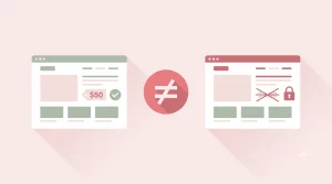 Pricing page vs non pricing page
